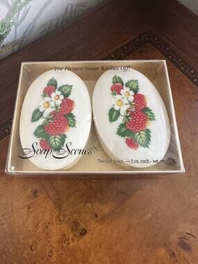 Soap Picture Strawberries 3 oz Lasting Impressions (Picture Doesn't Wash Off!)